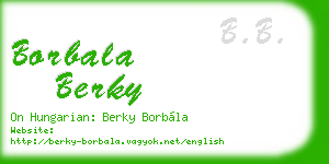 borbala berky business card